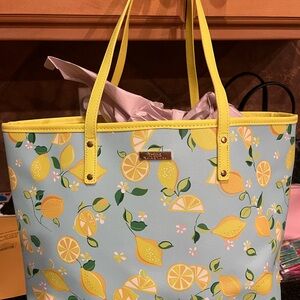 Trina Turk Citrus Delight Tote - Yellow and Blue